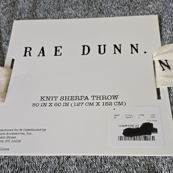 Rae Dunn Charcoal Relax Blanket - Picture 2 of 6